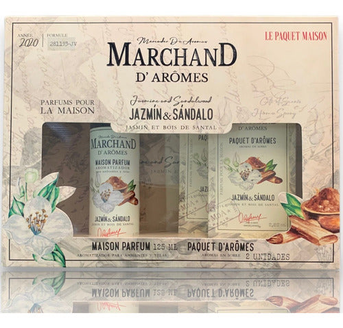 Marchand D'Aromes Duo Aroma Jasmine and Sandalwood Gift Set 0