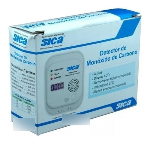 Sica Digital Carbon Monoxide Detector Battery Operated 3