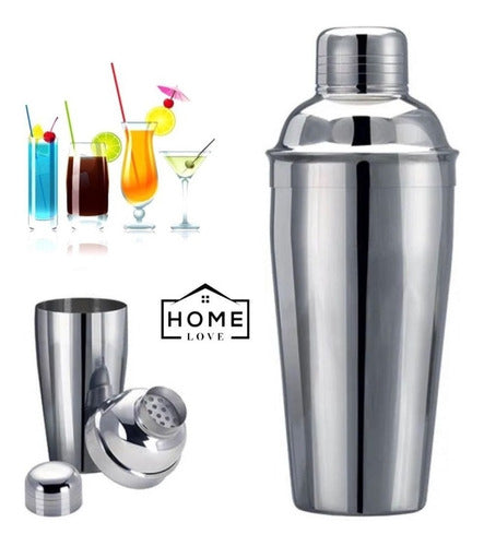 Professional Stainless Steel Bartender Cocktail Shaker with Filter 750ml 0