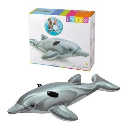 Large Inflatable Dolphin with Handles Intex 0