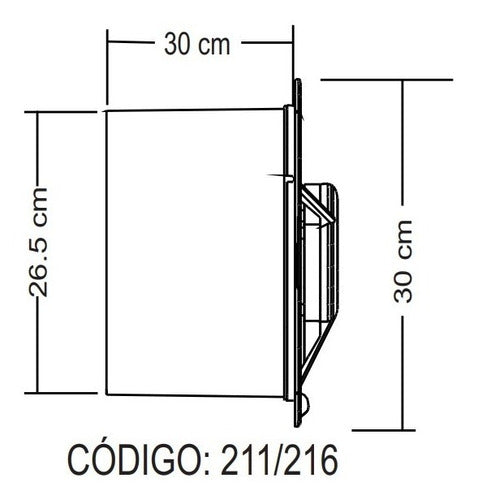 Extractor De Aire 30x30 Pared 30cm Ideal Cocina Ecoclima 211 1