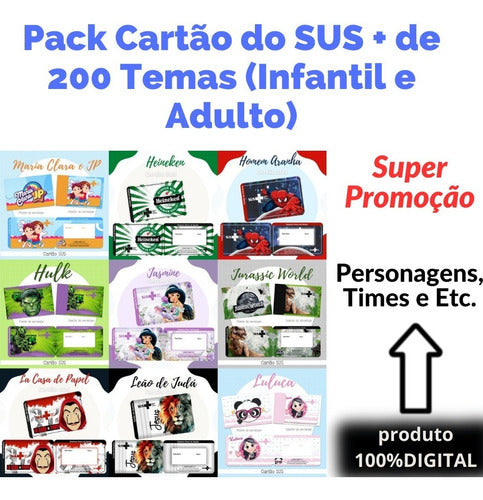 Pack Para Cartão Do Sus Personalizado + 800 Artes - Novo 4