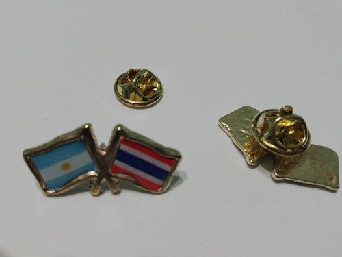 Flags Pins Argentina with Thailand - 2 cm 0