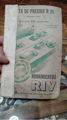 Catalogo Antiguo Rulemanes Riv Año 1949 0