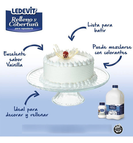 Ledevit Chantilly Filling and Topping Cream 1 Kg S/TACC Refrigerated 1