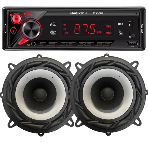 Estereo Bluetooth Con Parlantes 5 Pulgadas Bomber Full Range 0