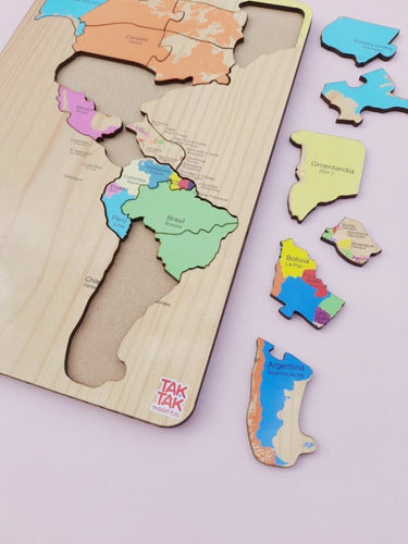 TK Wooden Puzzle of America: Countries and Capitals 4