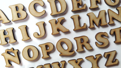 500 MDF Letters Fibrofacil Alto 2cm Abecedario Letras Numeros 1