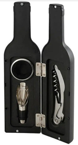 Wine Tool Set De Vino En Forma De Botella 3 Accesorios 0