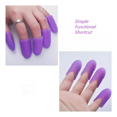 Set of 5 Silicone Finger Caps for Removing Semi-Permanent and Sculpted Nails Polygel 2