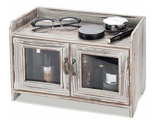 MyGift Rustic Wood Kitchen and Bathroom Cabinet with Countertop 0