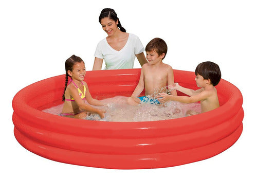 Inflatable Kids' Pool 3 Rings 122 cm x 25 cm Circular 0