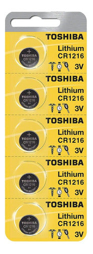 Pilas Toshiba Litio Cr1216 | Batería Tipo Botón X5 0