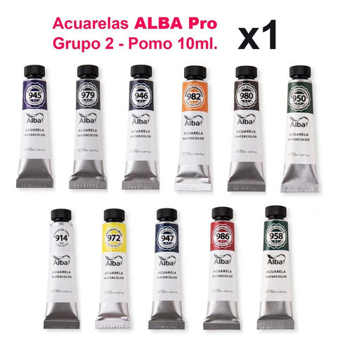 Alba Pro Watercolor Tube 10 Ml Group 2 1