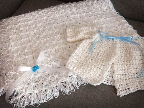 Bety Creaciones Beautiful Receiving Blanket for Baby 100x60cm Baby Shower Gift 3