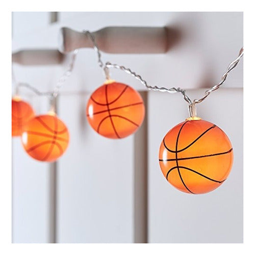 Lights4fun, Inc. 20 Battery Operated Basketball LED Fairy Light String 0