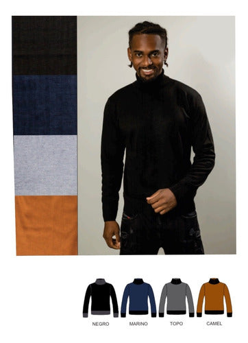 Men's Imported Half-Zip Cardigan Sweater 16