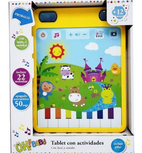 Ok Baby 12m+ Educational Tablet with Activities and Sounds 0