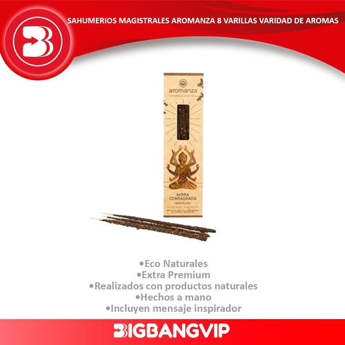 Aromanza Masterful Incense 8 Sticks Mirra Varied Scents 1