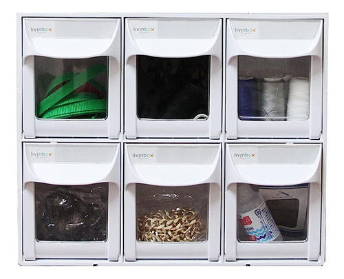 Livinbox Plastic Tilt Out Bins - Almacenamiento De Costura Par 0