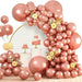 China Set of Balloons + Ribbons - Pink Gold Chrome - Magical Universe 1