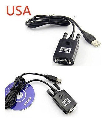 Usb 2.0 Macho A Rs232 Serial Db9 9 Pin Adaptador Cable Pc 1