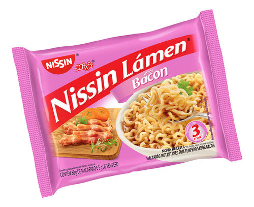 Miojo Nissin Lamen Bacon Caixa Com 50 Un. 3