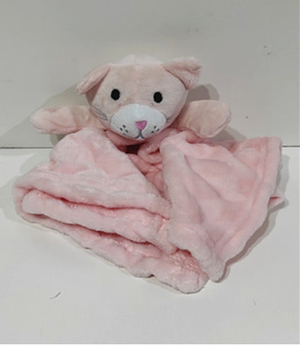 Soft Baby Comfort Blanket Plush Puppy Pink and Blue 1