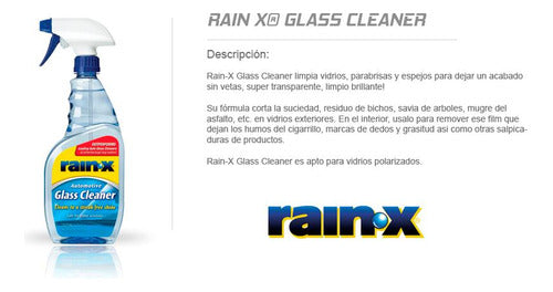 Limpiador Vidrios Parabrisas Espejo Glass Cleaner Rain X 1