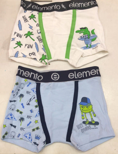 Pack of 2 Elemento 813 Boys Cotton Lycra Boxer Shorts Sizes 1 to 9 8