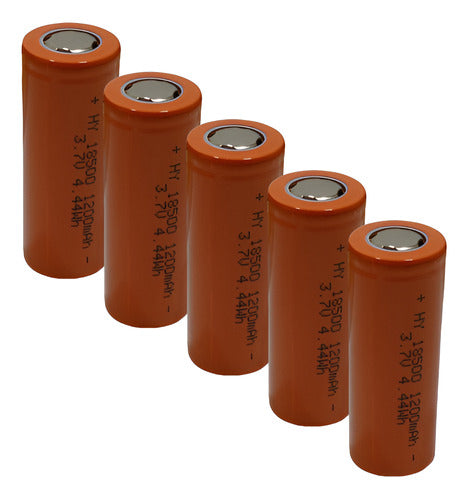 Pilas Baterias Recargable 18500 1200 Mah 3.7v Li-on 5 Unidad 0