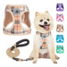 Beautyzoo Small Checked Harness and Leash Set for Dogs 0