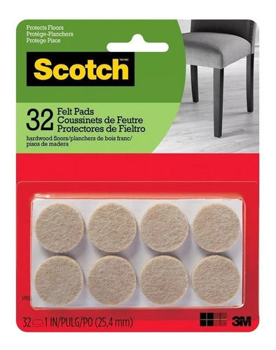 3M Adhesive Felt Protector Round 32 Pcs Ferreteria Raña 0