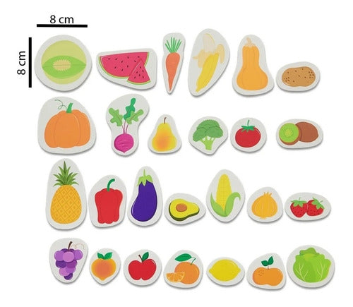 PlanZ Vegetales Al Agua Juguete De Goma Eva Para El Baño Verduras 1