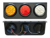 Poli Round Tricolor LED Rear Lights Set 12v Left and Right 1