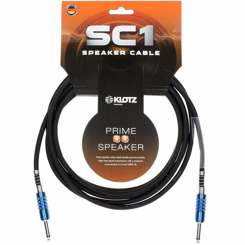Klotz SC1PP02SW Speaker Cable 2M Silver Blue Plug Connector 2