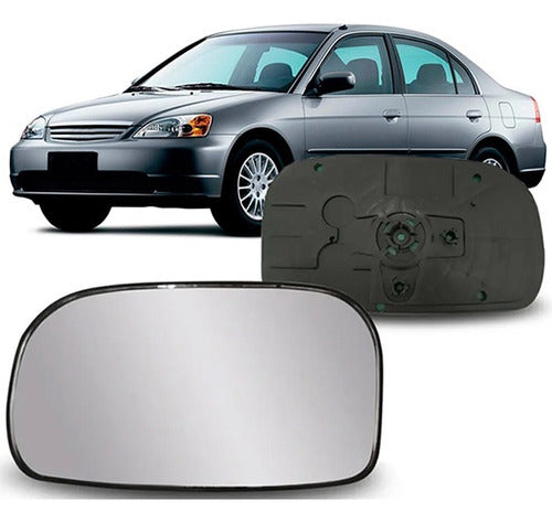 Par Lente Espelho Retrovisor Honda Civic 2002/2005 1