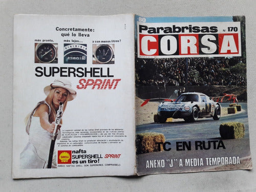 Revista Corsa N° 170 Julio 1969 - Poster Fiat Abarth 2000 0