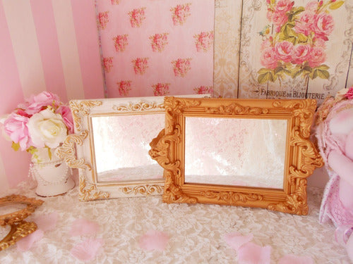 Set of 3 French Style Vintage Candy Deco Mirrored Trays 1