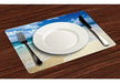 Lunarable Wave Place Mats Set De 4 Beach Con Foamy Waves En 0