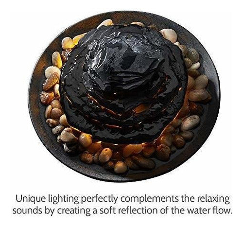 Fuente De Mesa Zen Sonidos De Agua Iluminación Subacuática 6