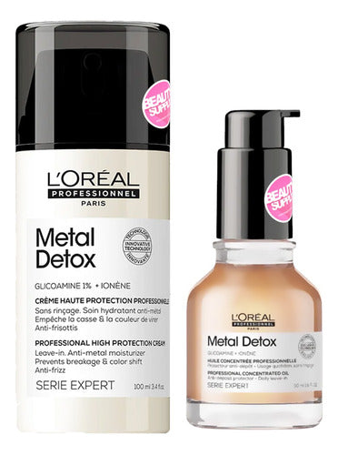 Crema Protectora Loreal Metal Detox Y Aceite Concentrado 0