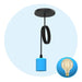 LED Hanging Lamp Bell 05 E27 8 Colors + Filament 48