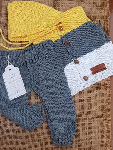 Limón y Rumba First Baby Outfits, Hand Knitted. Immediate Delivery 4