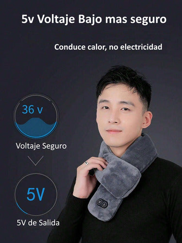 Genérica Bufanda Masajeadora Con Calor 3 Modos Y 3 Temperaturas Usb 4