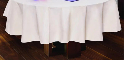 Blanco Mushka Ecocuero Circular Tablecloth - 180 cm Diameter 5