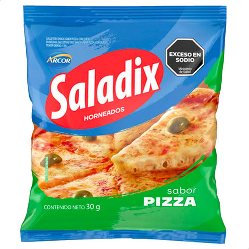 Galletitas Saladix Sabor Pizza Horneados Snack Pack X6 Unid 0