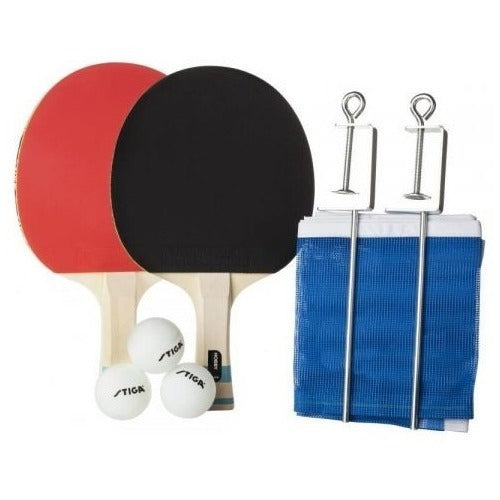 Stiga Set Ping Pong 2 Paletas + 3 Pelotas + Red Retráctil 0