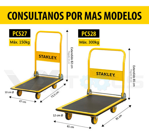 Stanley Steel Platform Trolley SXWTD-PC528 300 Kilos 3