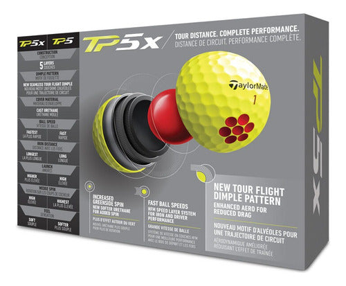 TaylorMade TP5x Yellow Golf Balls 3